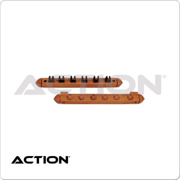 Standard 6 Clip Wall Rack - Honey Standard 6 Clip Wall Rack - Honey